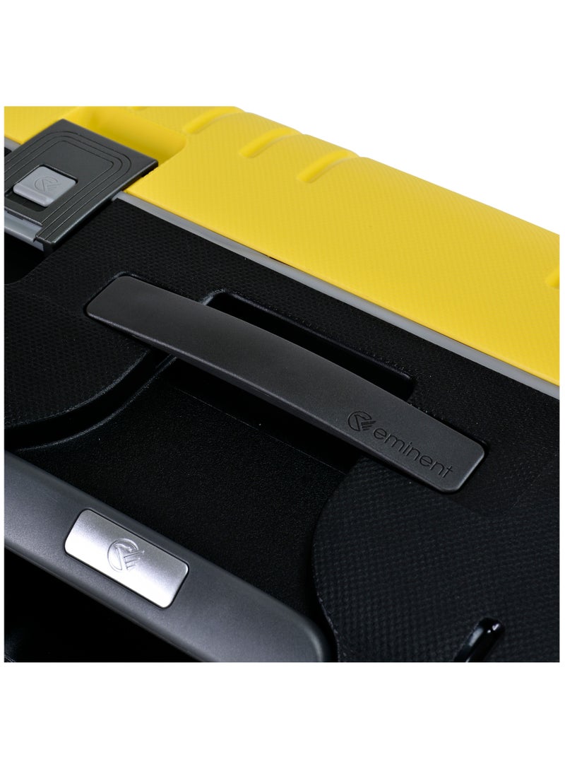 Vertica Hard Case Trolley Luggage Set of 2 Polypropylene Lightweight 4 Quiet Double Spinner Wheels With TSA Lock B0006M Yellow Black