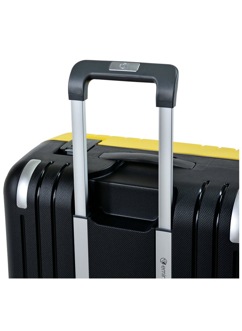 Vertica Hard Case Trolley Luggage Set of 2 Polypropylene Lightweight 4 Quiet Double Spinner Wheels With TSA Lock B0006M Yellow Black