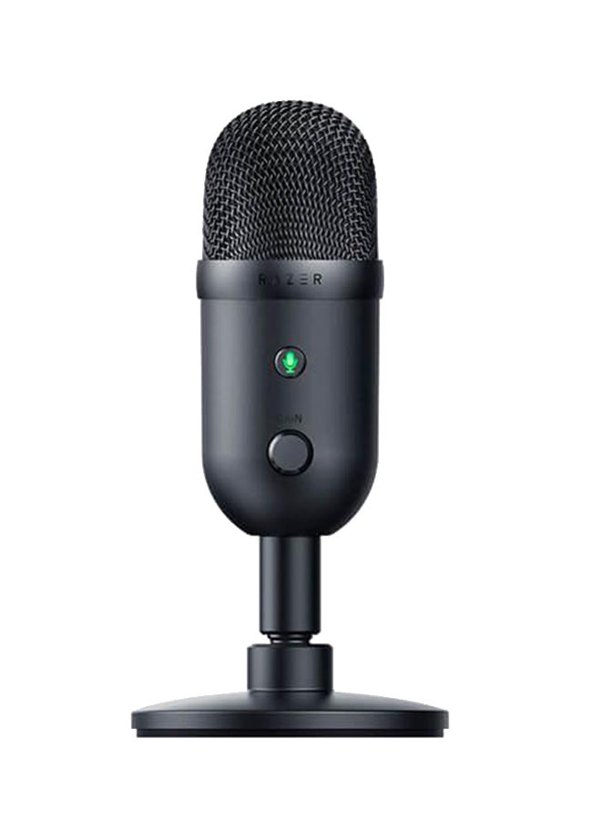 Razer Seiren V2 X USB Condenser Microphone for Streaming and Gaming on PC: Supercardioid Pickup Pattern - Integrated Digital Limiter - Mic Monitoring and Gain Control - Built-in Shock Absorber - Black