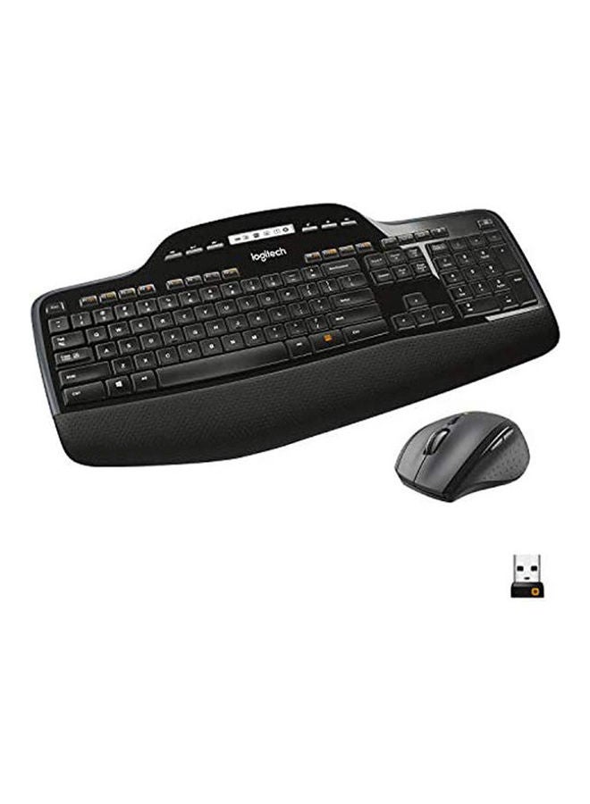 MK710 Wireless Keyboard and Mouse Combo for Windows, 2.4GHz Advanced Wireless, Wireless Mouse, Multimedia Keys, 3-Year Battery Life, PC/Mac, Arabic Black