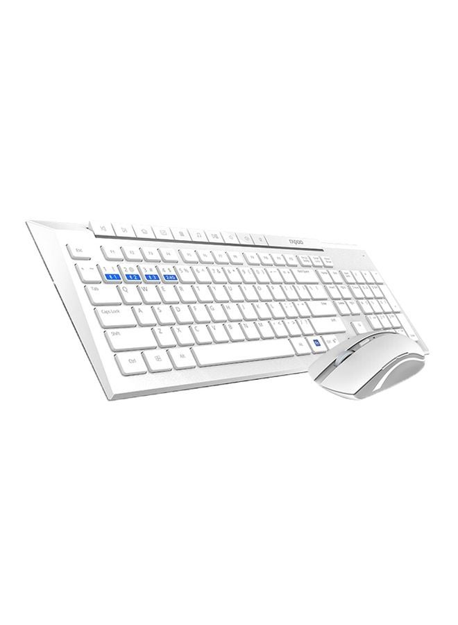 8200M Wireless Keyboard With Mouse Set White