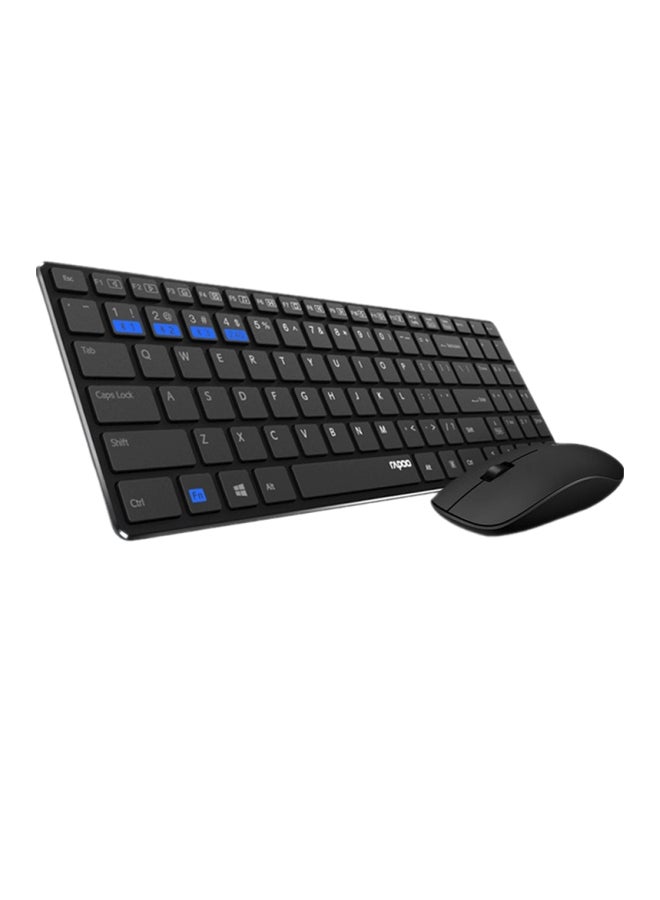 Wireless Keyboard With Mouse Black