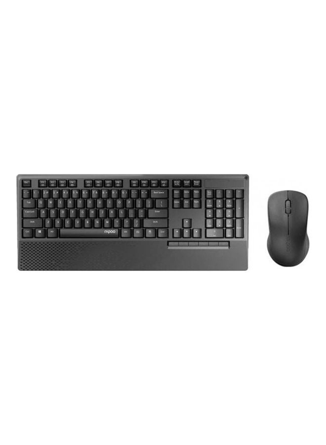 Wireless Spill-resistant Keyboard And Mouse Combo Black