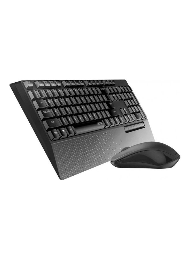 Wireless Spill-resistant Keyboard And Mouse Combo Black