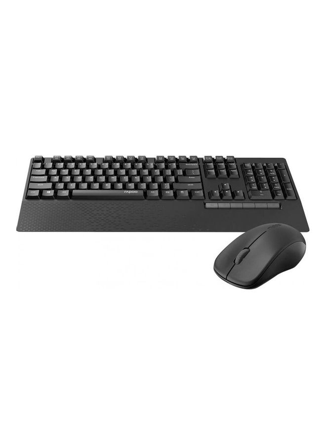 Wireless Spill-resistant Keyboard And Mouse Combo Black