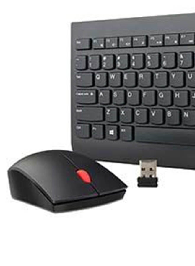 510 Wireless Combo with 2.4 GHz USB Receiver, Slim Full Size Keyboard 1200 DPI Optical Mouse Black