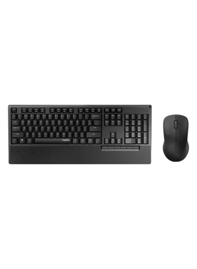 X1960 Wireless Optical Mouse & Keyboard Spill Resistance Multimedia Hotkeys 1000DPI Black