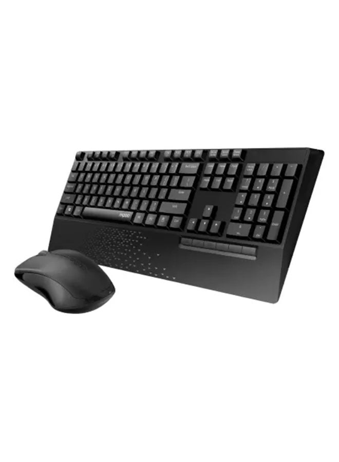 X1960 Wireless Optical Mouse & Keyboard Spill Resistance Multimedia Hotkeys 1000DPI Black