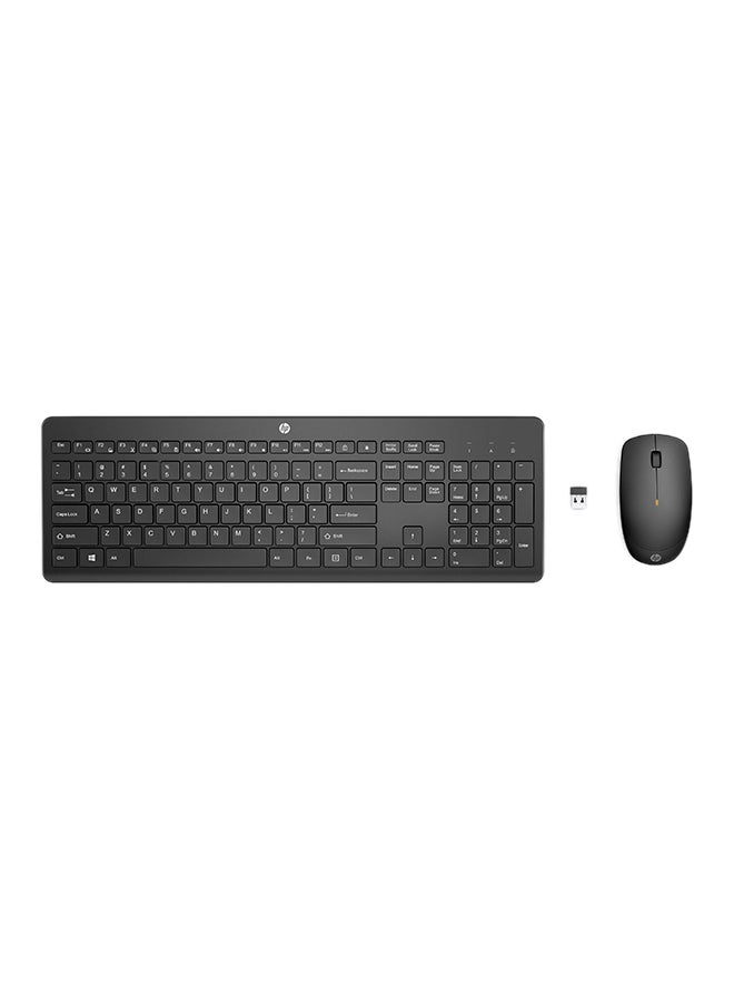230 Wireless Keyboard and Mouse Combo Set, 2.4 GHz Wireless USB-A Nano Receiver, Up to 1600 dpi, Up to 16 Months Battery Life Black