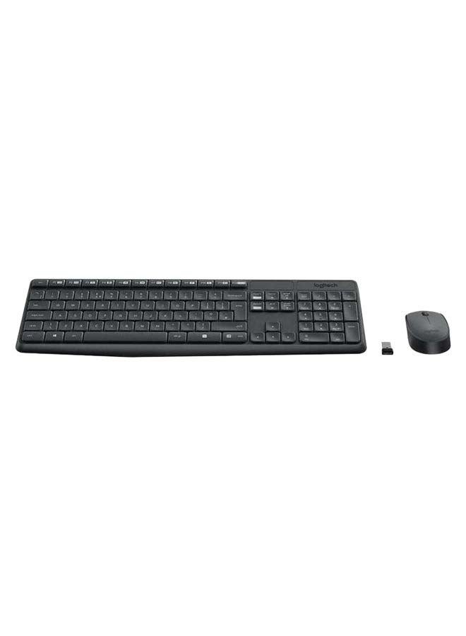 MK235 Wireless Keyboard And Mouse Combo, 2.4 Ghz, English/ Arabic Grey