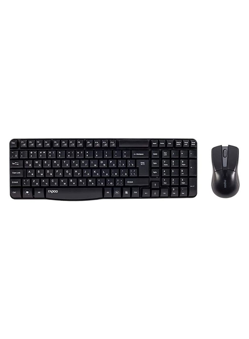 X1800 Wireless Optical Mouse & Keyboard Black