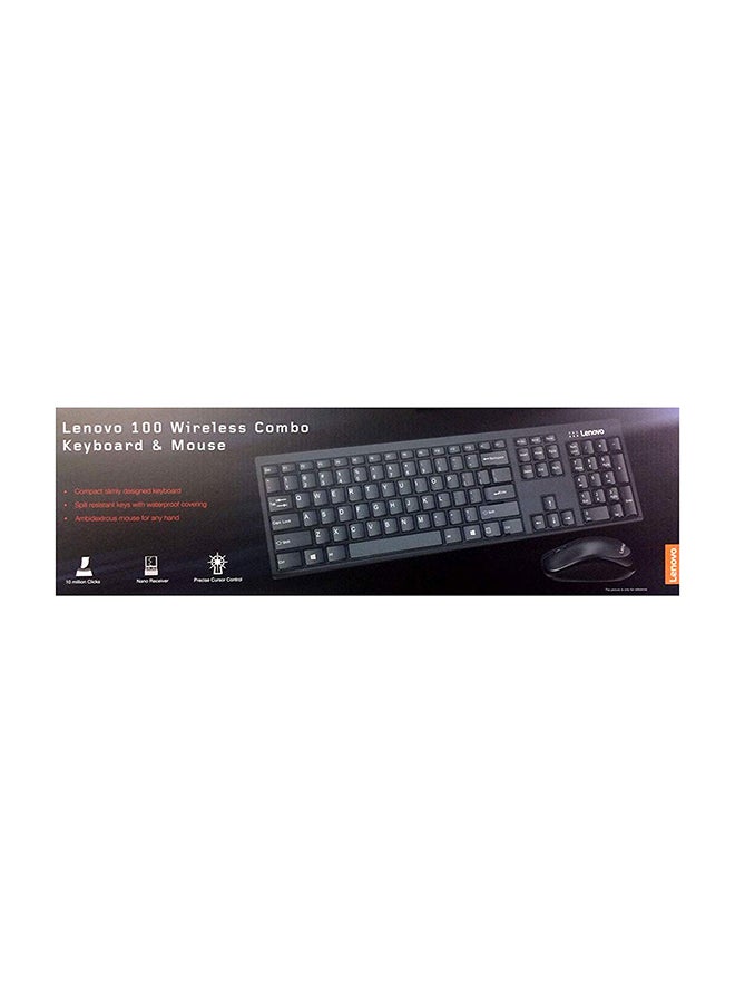 Wireless Combo Keyboard And Mouse Black