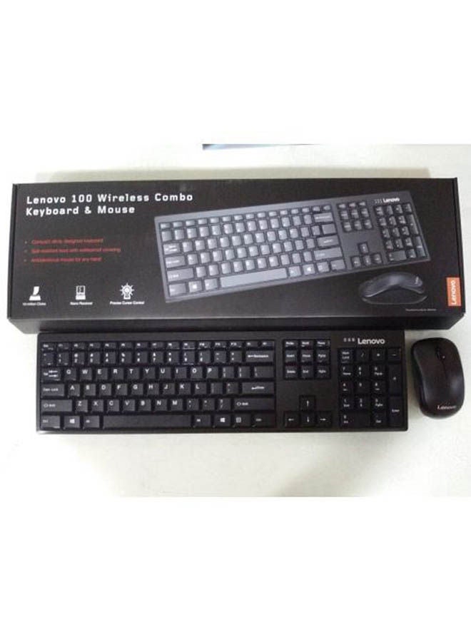 100 Wireless Keyboard & Mouse Combo Black