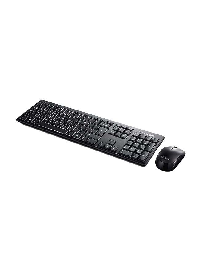 100 Wireless Combo Keyboard & Mouse - Arabic Black