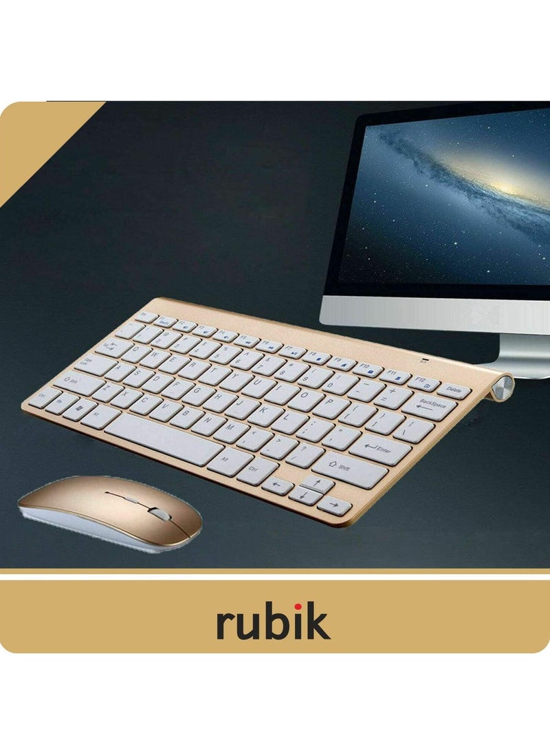 Wireless Keyboard And Mouse Combo Ultra Thin Portable 2.4Ghz Keyboard For Laptop Mac Tablet Desktop PC Computer TV Windows XP/Vista /7/8/10