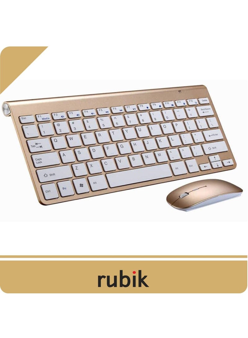 Wireless Keyboard And Mouse Combo Ultra Thin Portable 2.4Ghz Keyboard For Laptop Mac Tablet Desktop PC Computer TV Windows XP/Vista /7/8/10