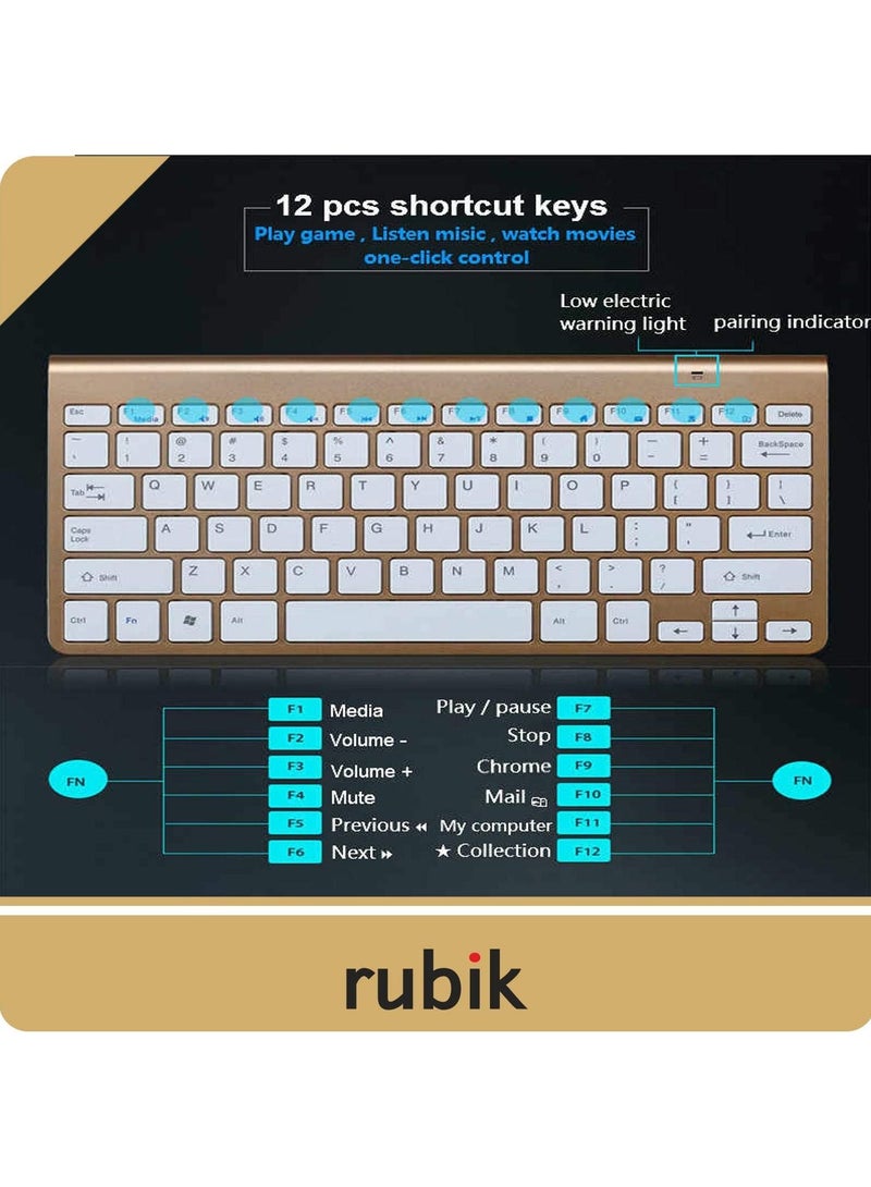 Wireless Keyboard And Mouse Combo Ultra Thin Portable 2.4Ghz Keyboard For Laptop Mac Tablet Desktop PC Computer TV Windows XP/Vista /7/8/10