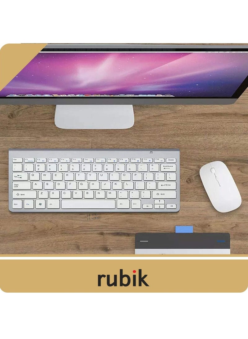 2.4Ghz Wireless Keyboard And Mouse Combo Ultra Thin Portable Keyboard Compatible with Computer, Laptop, Desktop, PC, Mac, For Windows XP/Vista / 7/8 / 10, OS Android