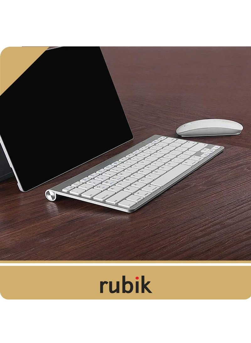2.4Ghz Wireless Keyboard And Mouse Combo Ultra Thin Portable Keyboard Compatible with Computer, Laptop, Desktop, PC, Mac, For Windows XP/Vista / 7/8 / 10, OS Android