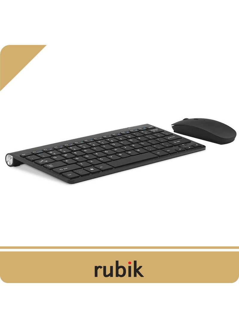Wireless Keyboard and Mouse Combo - 2.4GHz Wireless Keyboard Mouse Combo with Long Battery Life for Laptop Mac Tablet Desktop PC Computer