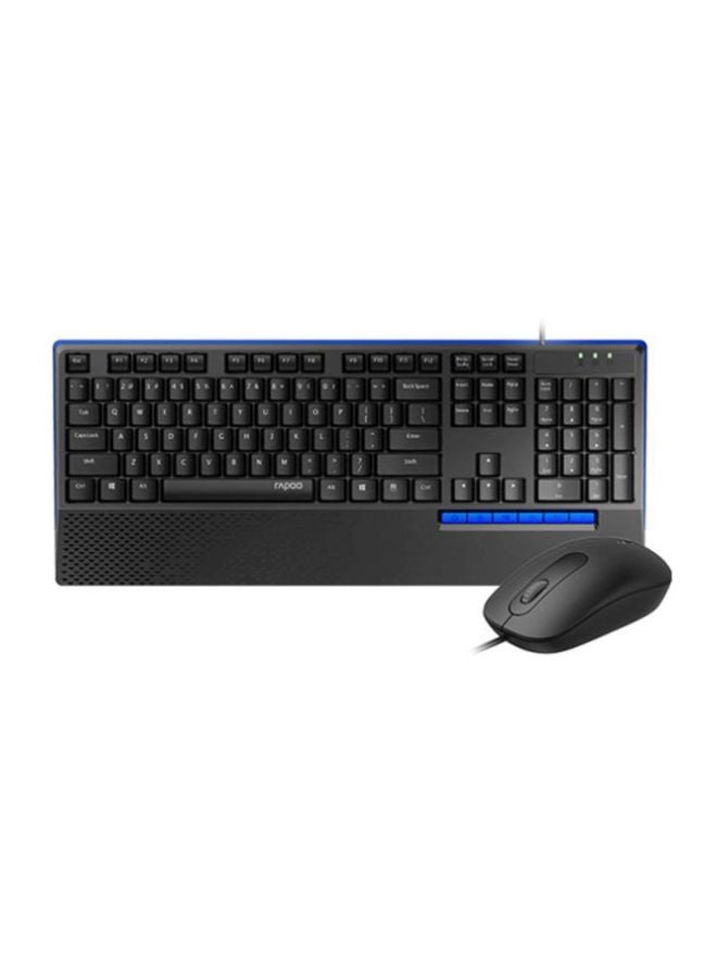 Wired Keyboard And Mouse Set Black