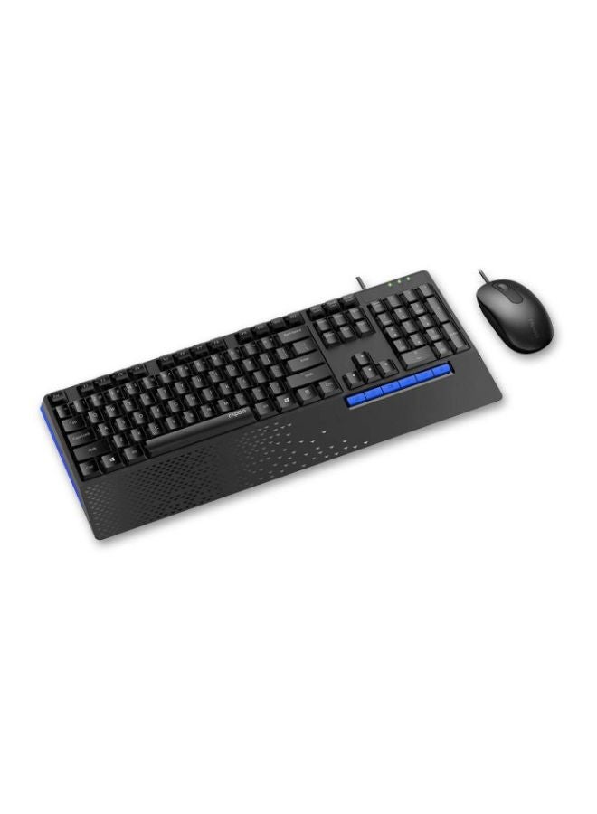 Wired Keyboard And Mouse Set Black