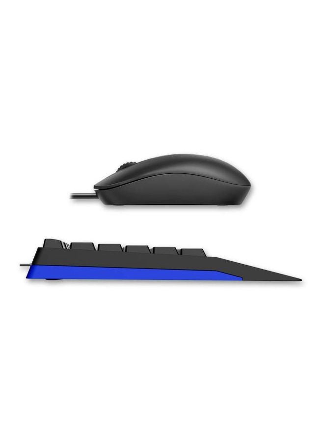Wired Keyboard And Mouse Set Black