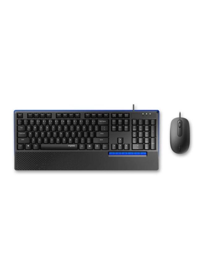 Wired Keyboard And Mouse Set Black