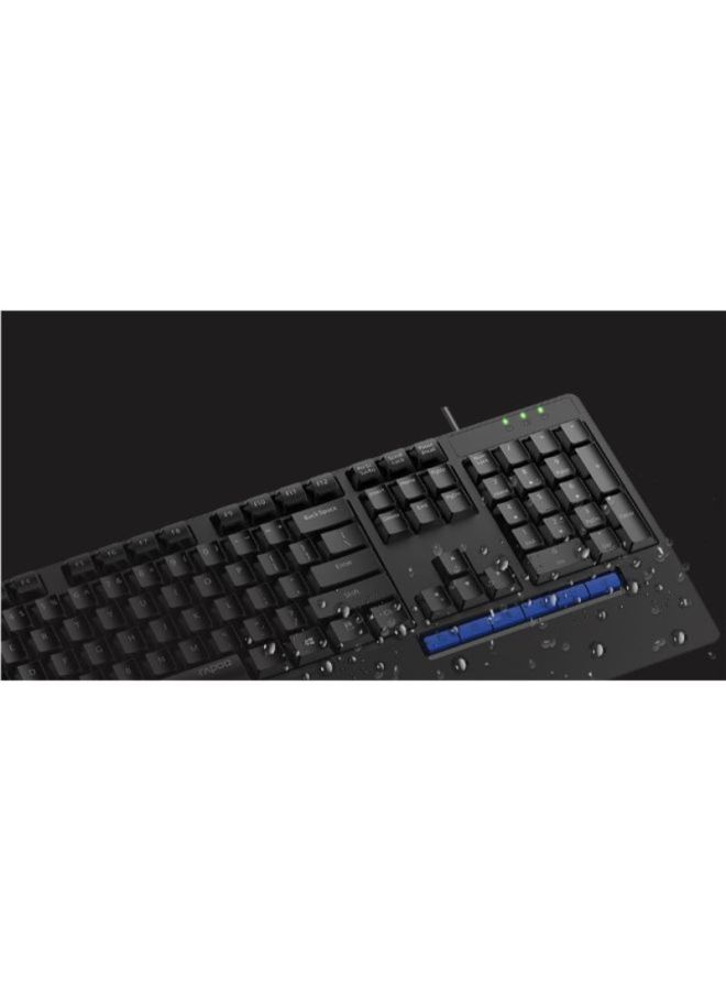 Wired Keyboard And Mouse Set Black