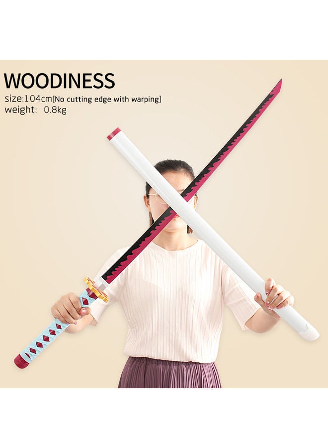 Slayer Sword Wood Slayer Blade Cos Bamboo Wooden Samurai Sword Anime Lovers Toy