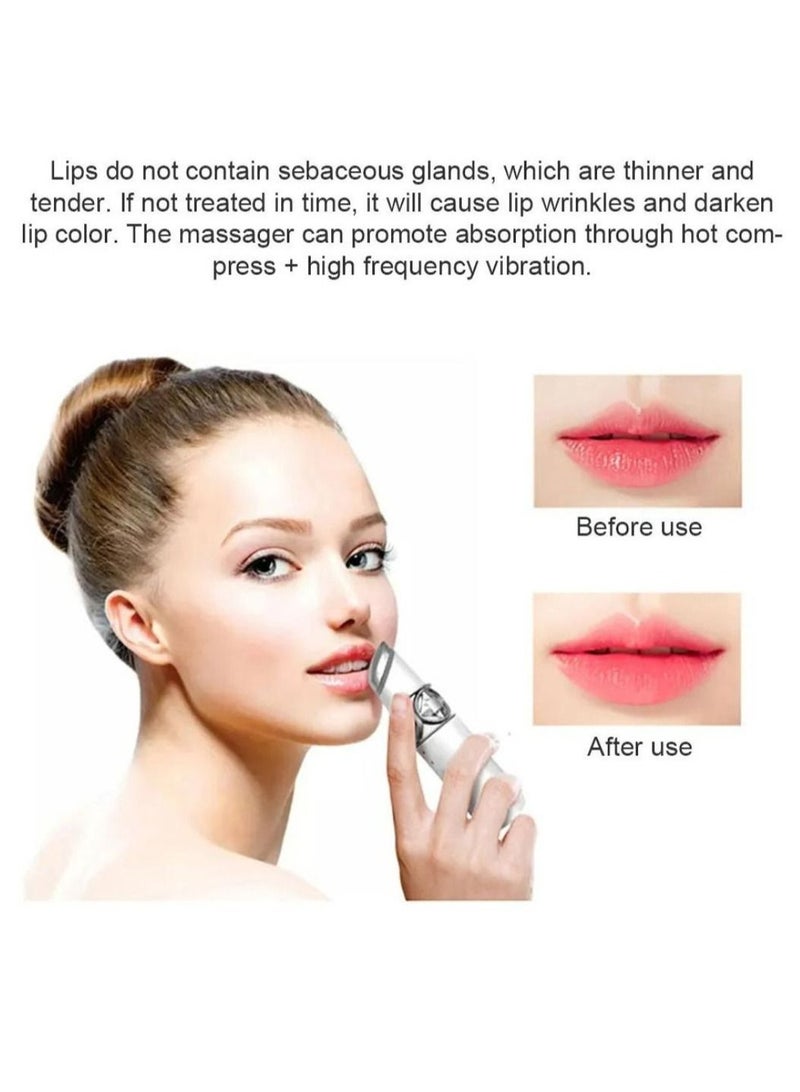 Facial Massage Pen Dark Circle Removal Vibration Wand Heat Import Instrument Lip Beauty Anti Sonic Stick Eye Massager