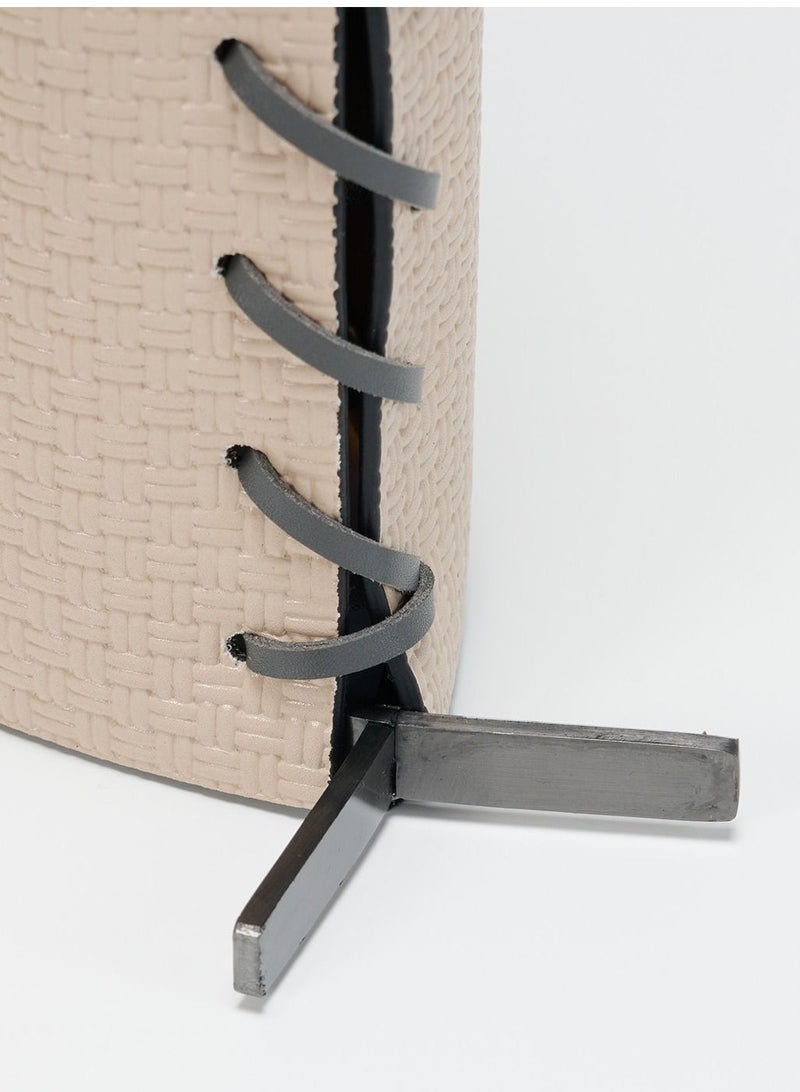 Koru Vase, Pu Leather &  Steel