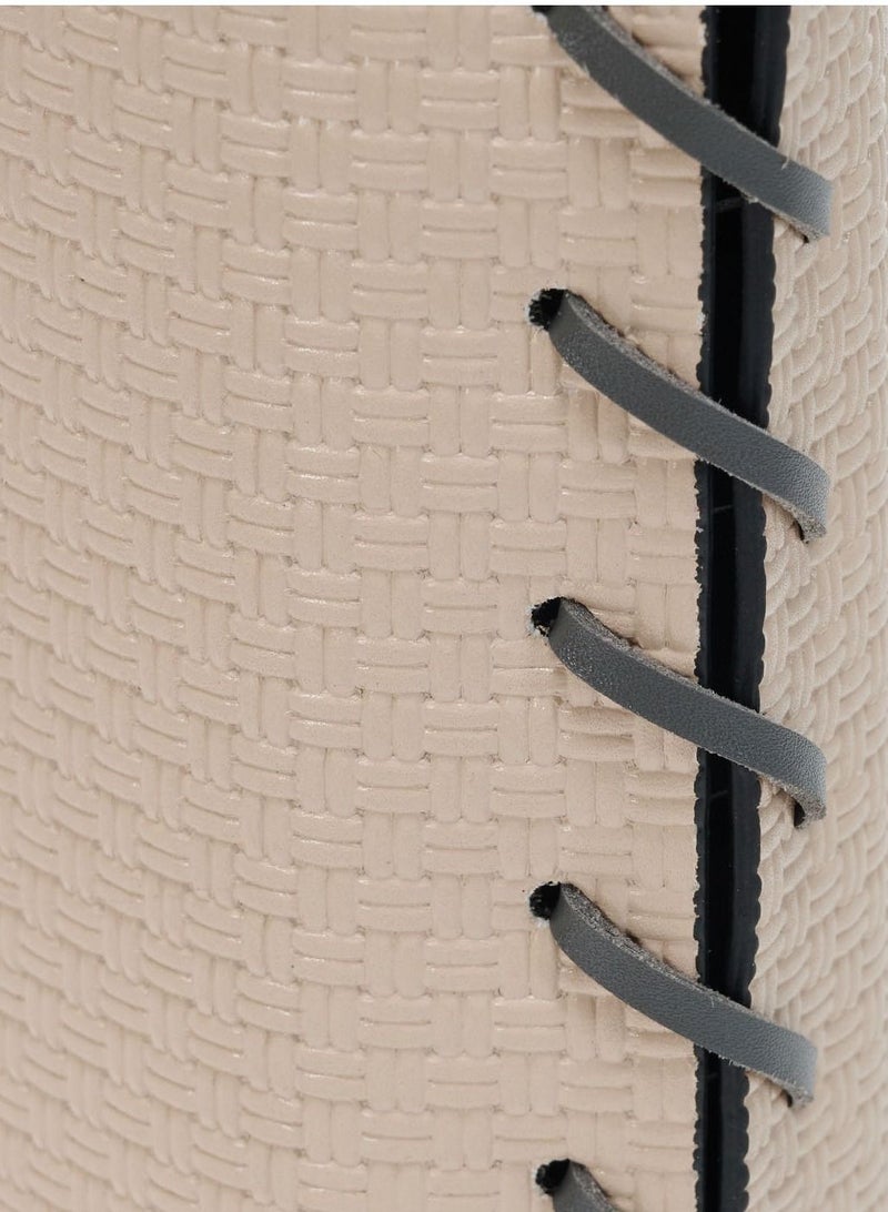 Koru Vase, Pu Leather &  Steel