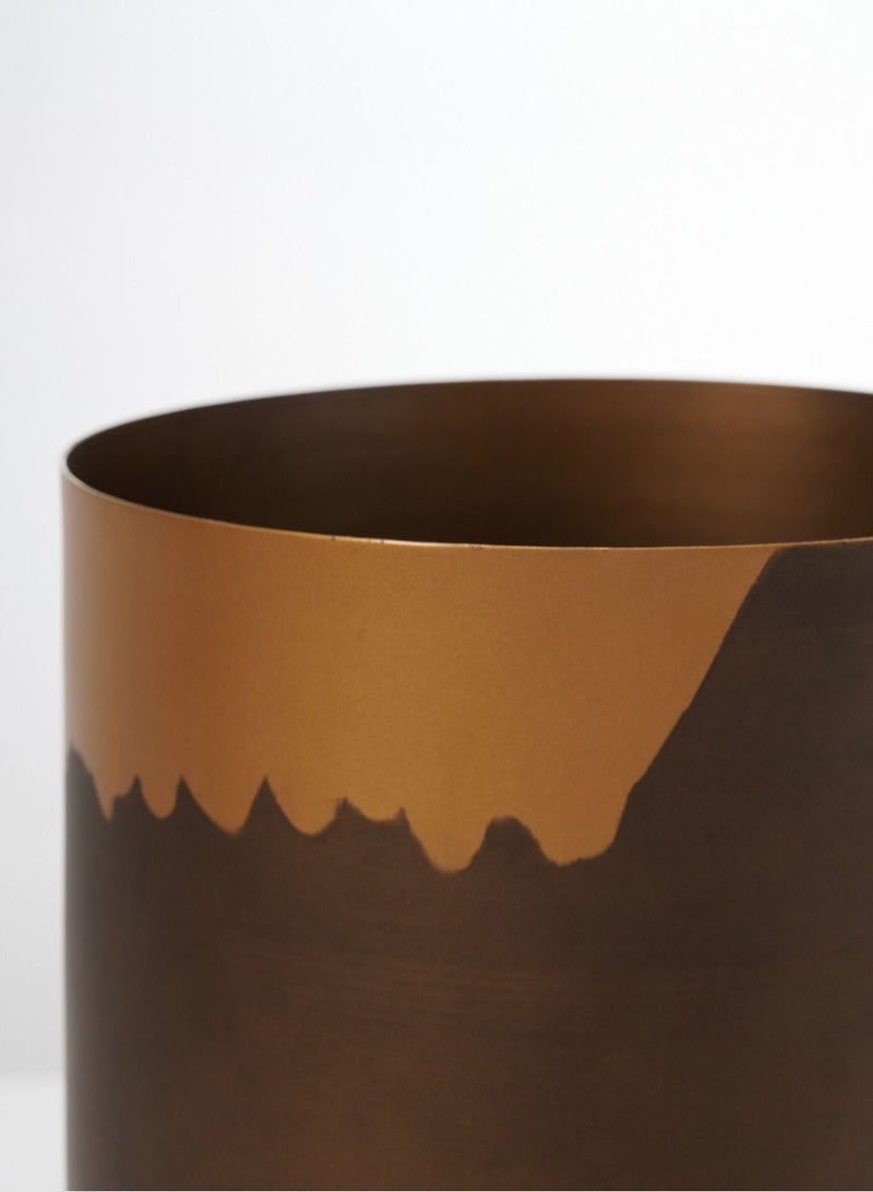 Uluru Vase, Brass & Marble