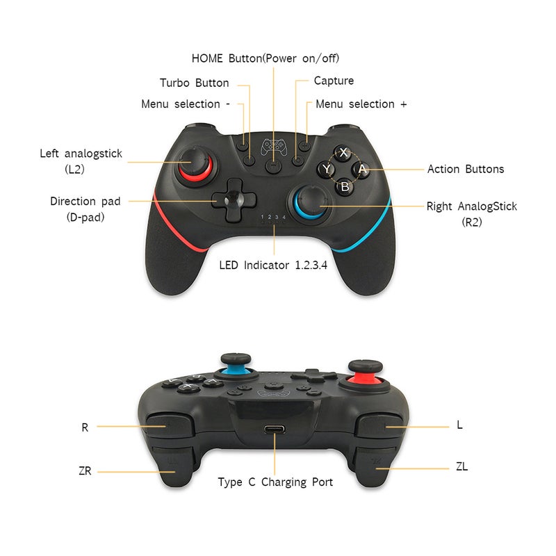 Wireless Bluetooth Gamepad Joystick Controller