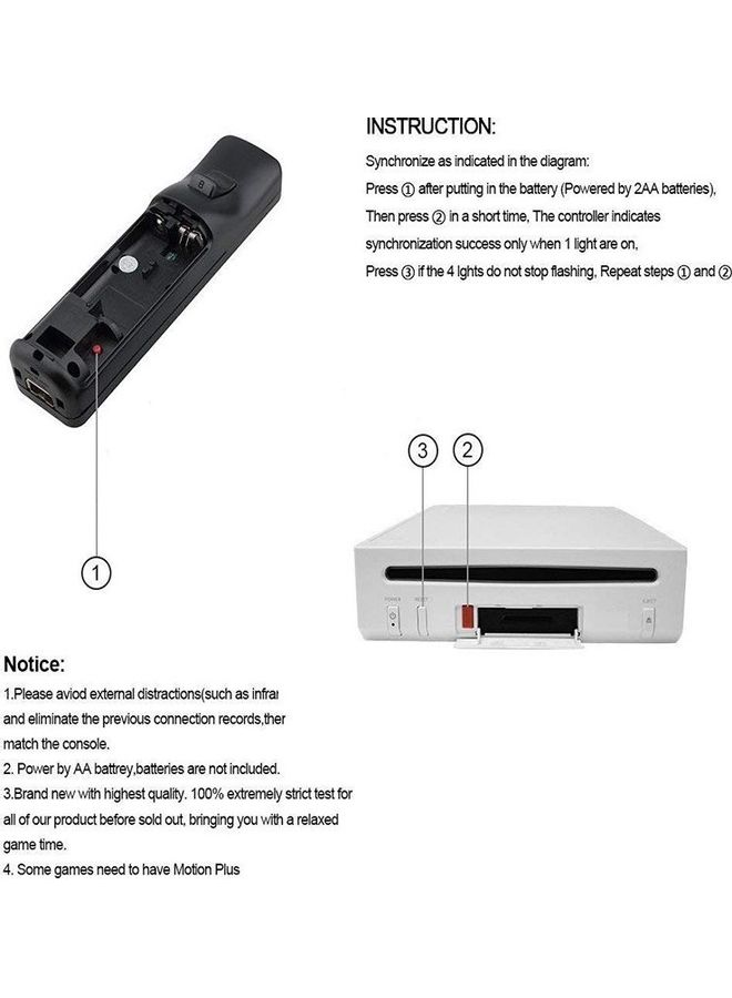 Wireless Remote Gamepad Controller For Wii Nunchuck