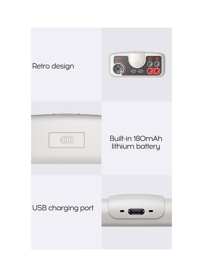 8Bitdo Wireless Gamepad Compatible with PC Engine mini CoreGrafx mini TubroGrafx-16 mini Switch (Light grey, PCE 2.4g)
