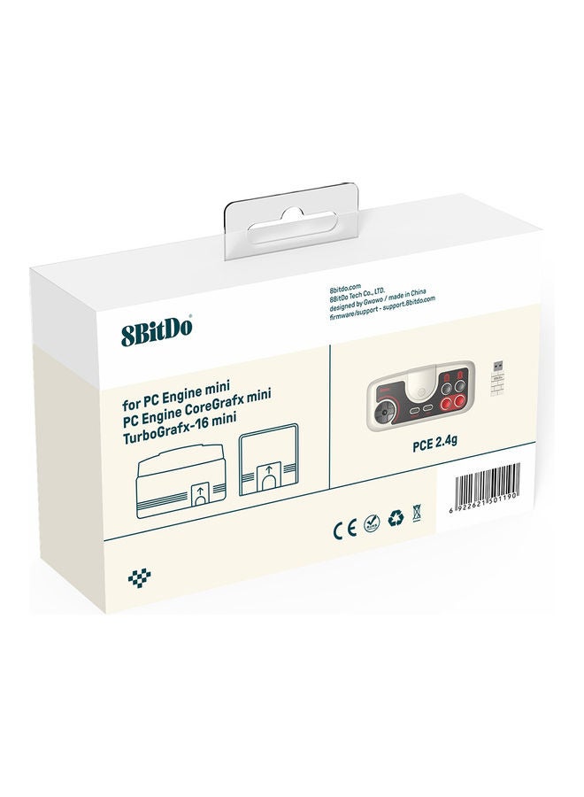 8Bitdo Wireless Gamepad Compatible with PC Engine mini CoreGrafx mini TubroGrafx-16 mini Switch (Light grey, PCE 2.4g)