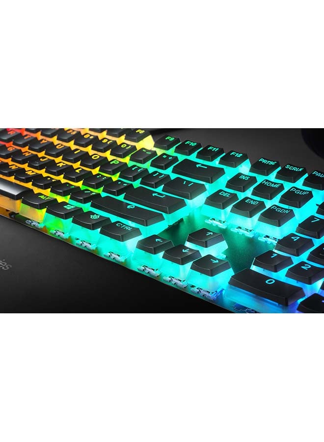 PrismCaps – Double Shot Pudding-style Keycaps – Durable PBT Thermoplastic – Compatible with Most Mechanical Keyboards – MX Stems – Black (US Layout)