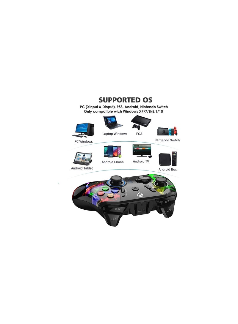 EasySMX 9110 Wireless Gamepad, PC Joystick, 2.4G Gaming Controller for PC Windows, Laptop, Computer, PS3, Android Smart TV Box