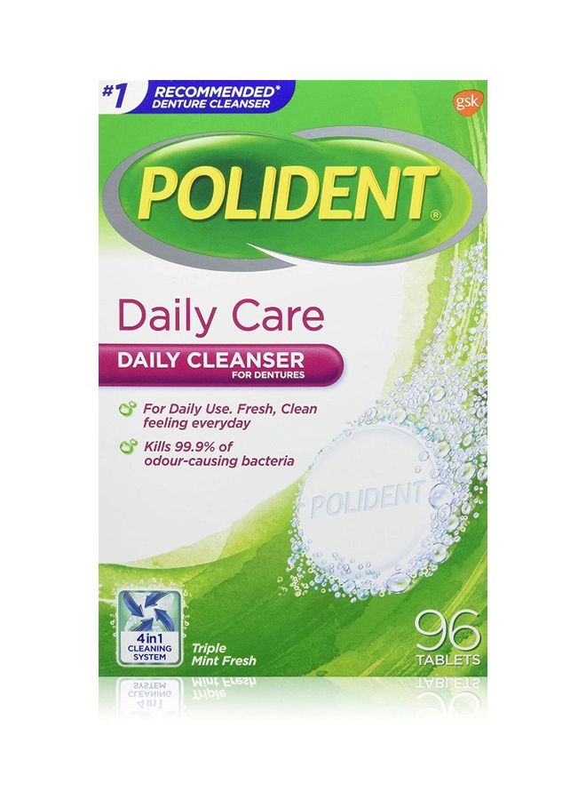 Daily Care Denture Cleaner - 96 - Tablets - Triple Mint Fresh White
