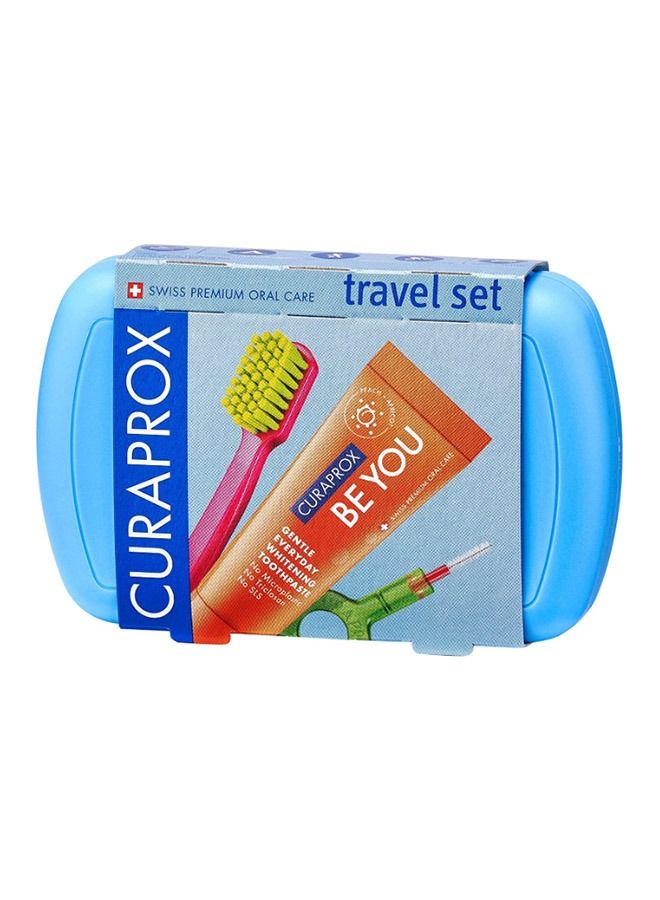 Travel-Set Blue. Set includes Travel Toothbrush CS 5460, 10ml Be You Toothpaste, Interdental Brush CPS prime 07, CPS prime 09.