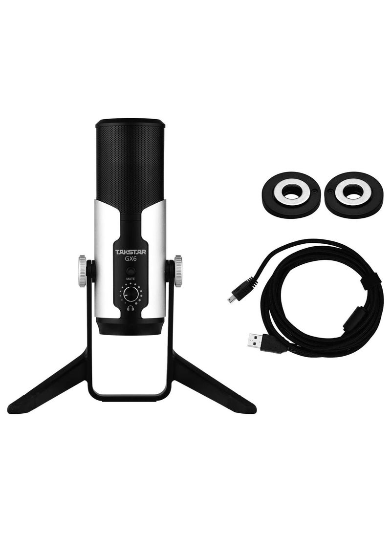 USB Desktop Stereo Digital Condenser Mic with Shock Mount