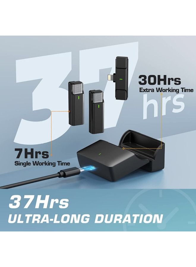 Dule Mic 2.4G Wireless Lavalier Microphone 1T1R Portable Audio Video Live Broadcast Mini Microphone for iPhone