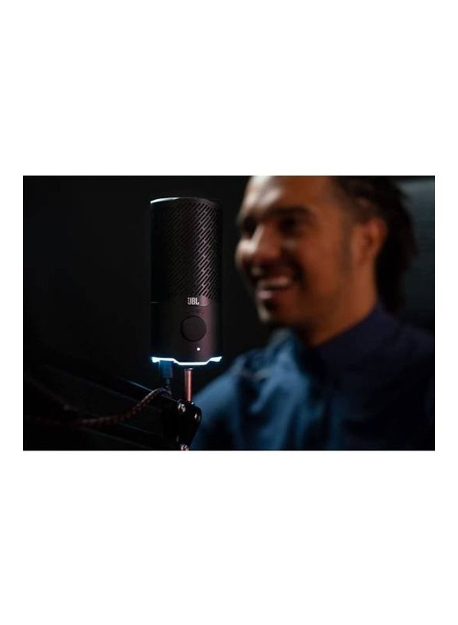 Quantum Stream Dual Pattern Premium USB Microphone For Streaming, Recording And Gaming 50036388948 Black