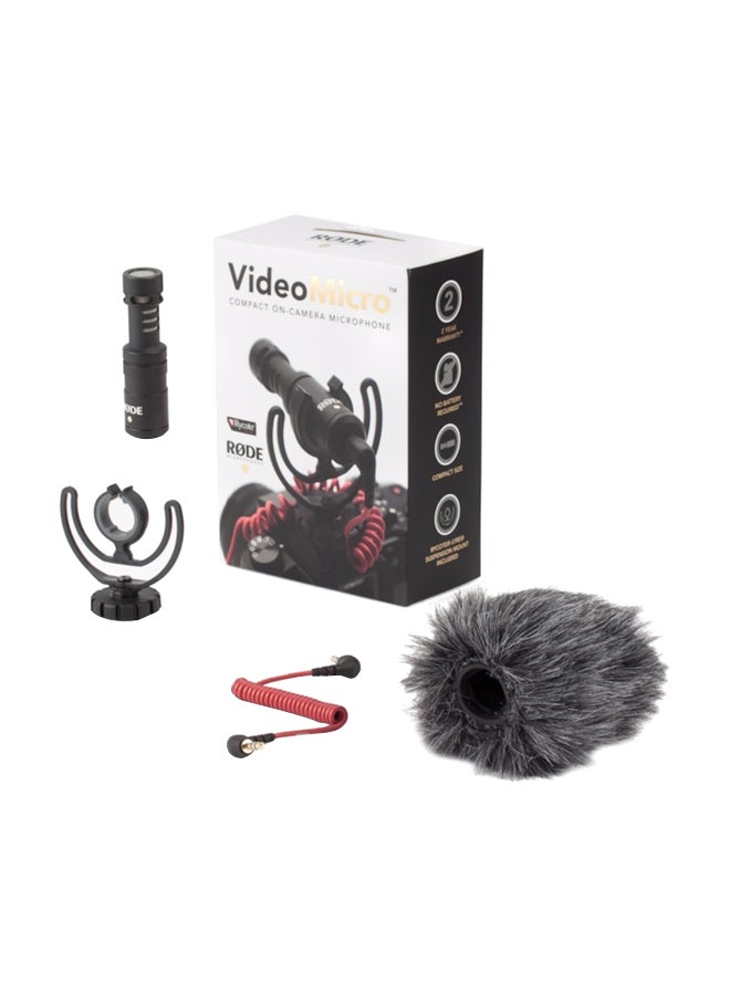 Rode VideoMicro Compact On-Camera Microphone Black/Grey