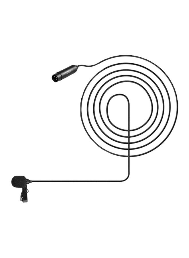 Cardioid Lavalier Lapel Microphone Condenser Mic DD1347 Black