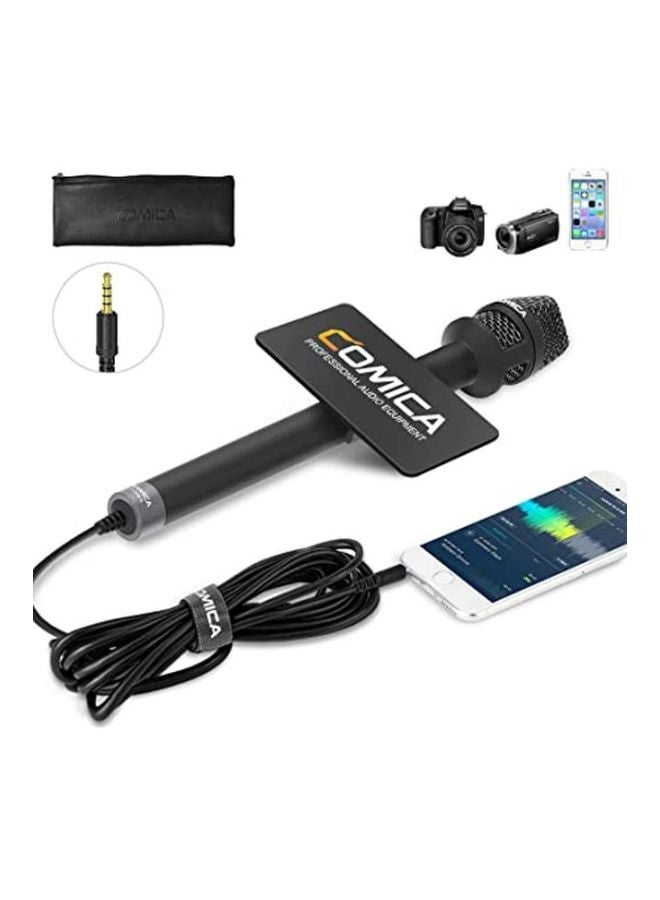 Handheld Interview Microphone For Smartphone D8120 Black