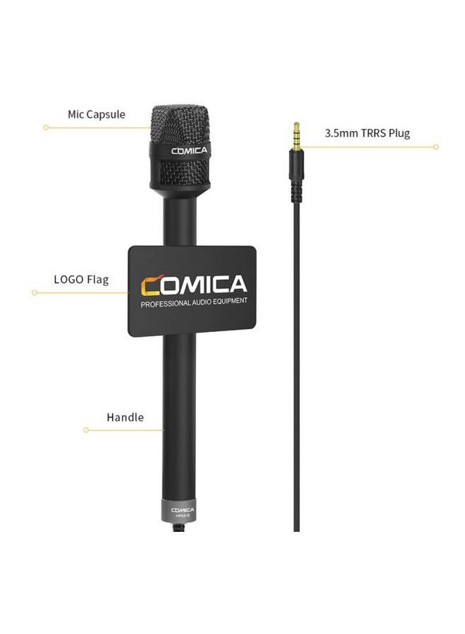 Handheld Interview Microphone For Smartphone D8120 Black