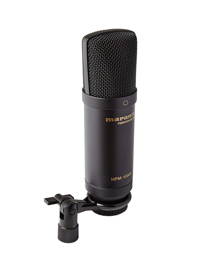 Marantz Professional MPM1000U - USB Condenser Studio Microphone with Built In Audio Interface, Cable, Perfect for Podcast Production MPM1000U Black
